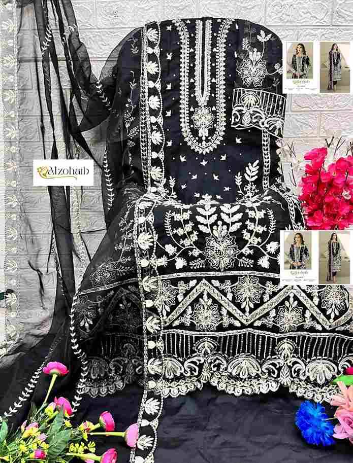 Aafa Vol-1 By Alzohaib 1196-A To 1196-H Series Beautiful Pakistani Suits Stylish Fancy Colorful Party Wear & Occasional Wear Organza Dresses At Wholesale Price