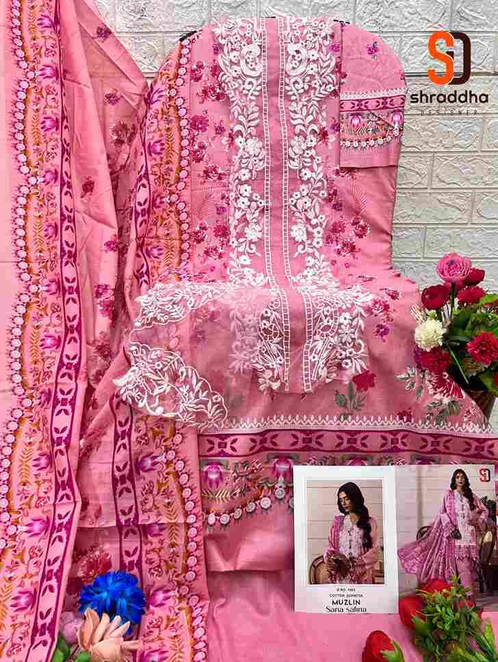 Muzlin Sana Safina By Shraddha Designer 1001 To 1008 Series Designer Pakistani Suits Beautiful Stylish Fancy Colorful Party Wear & Occasional Wear Pure Lawn Cotton Print Embroidered Dresses At Wholesale Price