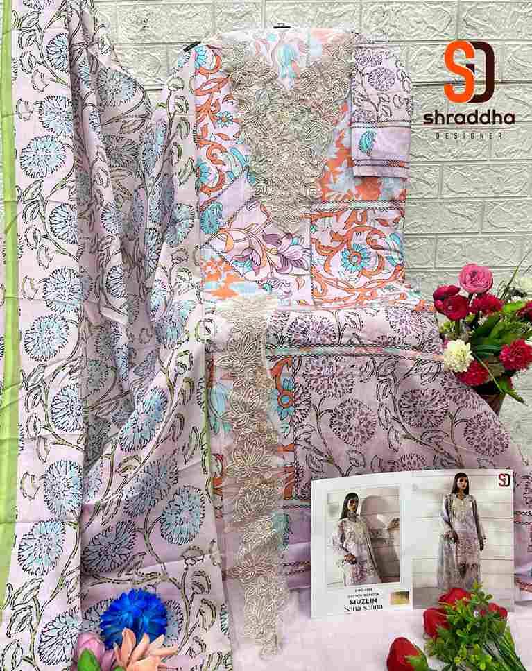Muzlin Sana Safina By Shraddha Designer 1001 To 1008 Series Designer Pakistani Suits Beautiful Stylish Fancy Colorful Party Wear & Occasional Wear Pure Lawn Cotton Print Embroidered Dresses At Wholesale Price
