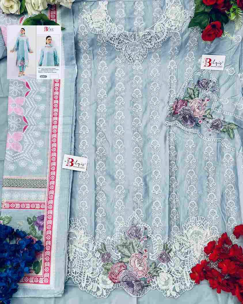 Bilqis 185 Colours By Bilqis 185-A To 185-D Series Beautiful Pakistani Suits Stylish Fancy Colorful Party Wear & Occasional Wear Cotton Lawn Embroidery Dresses At Wholesale Price