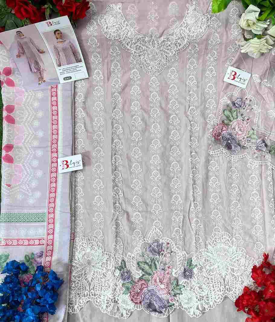 Bilqis 185 Colours By Bilqis 185-A To 185-D Series Beautiful Pakistani Suits Stylish Fancy Colorful Party Wear & Occasional Wear Cotton Lawn Embroidery Dresses At Wholesale Price