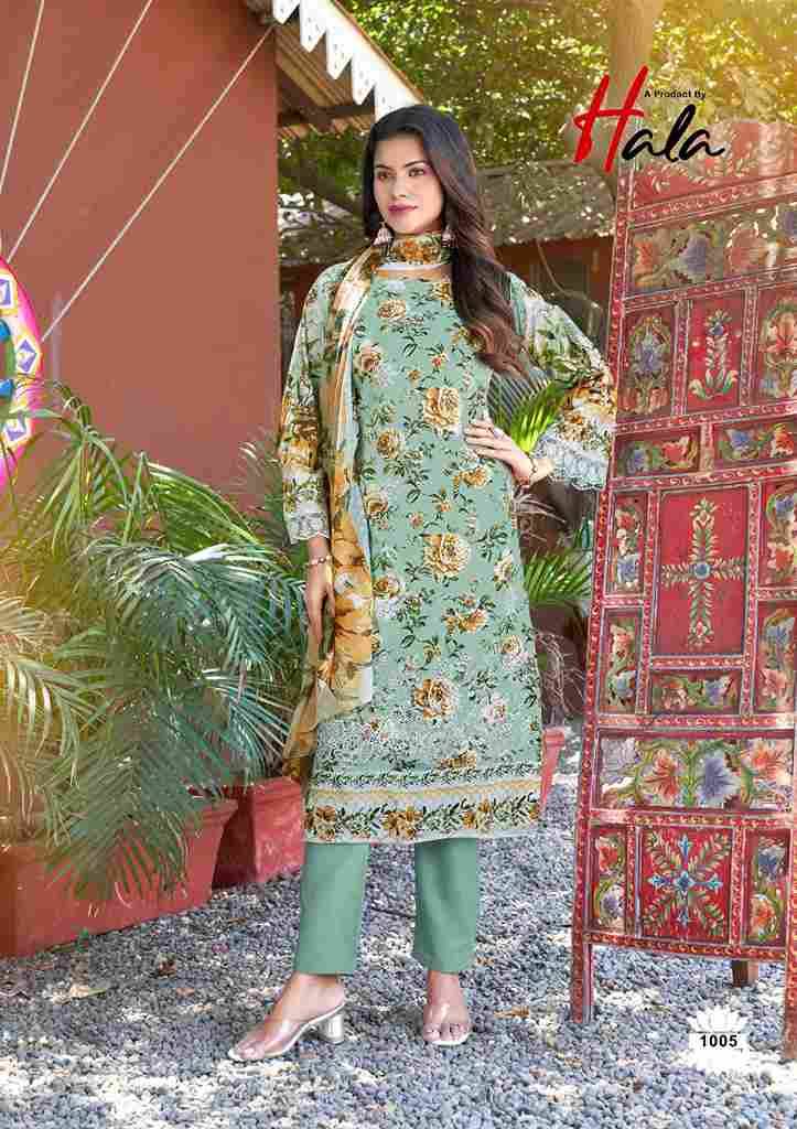 Mira Nur Vol-1 By Hala 1001 To 1006 Series Beautiful Festive Suits Stylish Fancy Colorful Casual Wear & Ethnic Wear Pure Cotton Digital Print Dresses At Wholesale Price