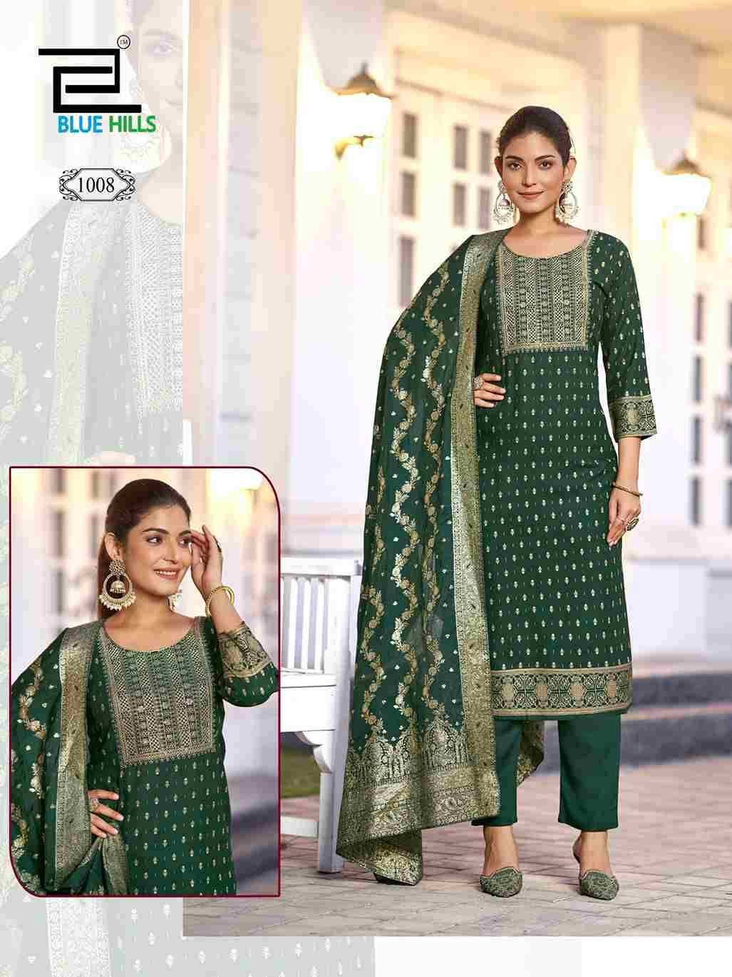 Madhuri By Blue Hills 1001 To 1008 Series Beautiful Festive Suits Stylish Fancy Colorful Casual Wear & Ethnic Wear Rayon Foil Print Dresses At Wholesale Price