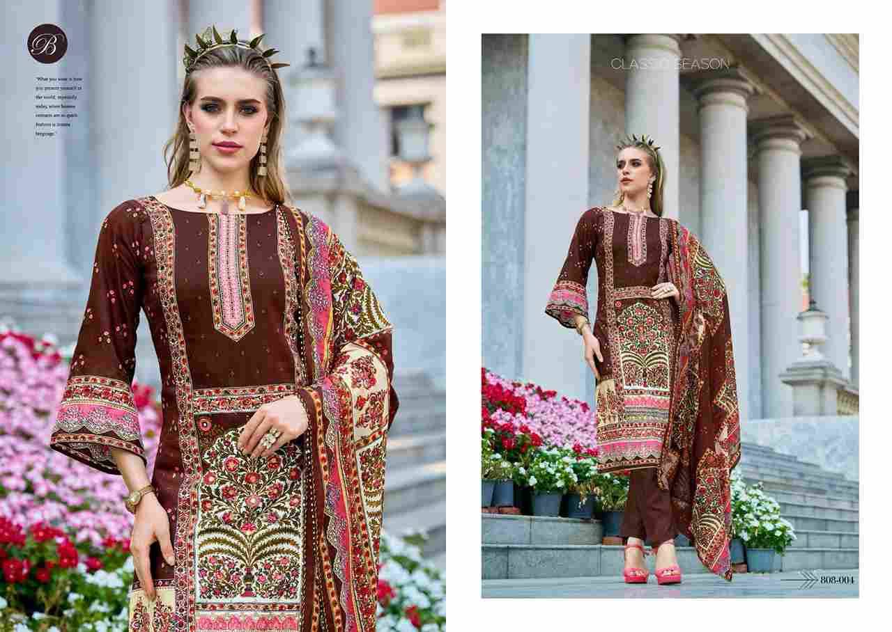 Dil-E-Nagma By Belliza 808-001 To 808-008 Series Beautiful Suits Colorful Stylish Fancy Casual Wear & Ethnic Wear Pure Jam Cotton Dresses At Wholesale Price