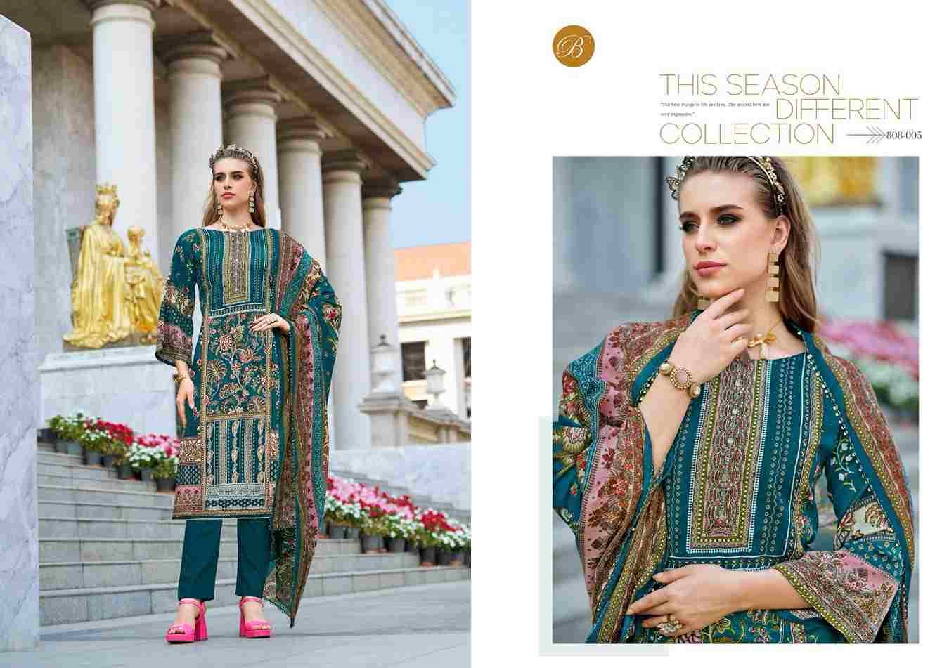 Dil-E-Nagma By Belliza 808-001 To 808-008 Series Beautiful Suits Colorful Stylish Fancy Casual Wear & Ethnic Wear Pure Jam Cotton Dresses At Wholesale Price