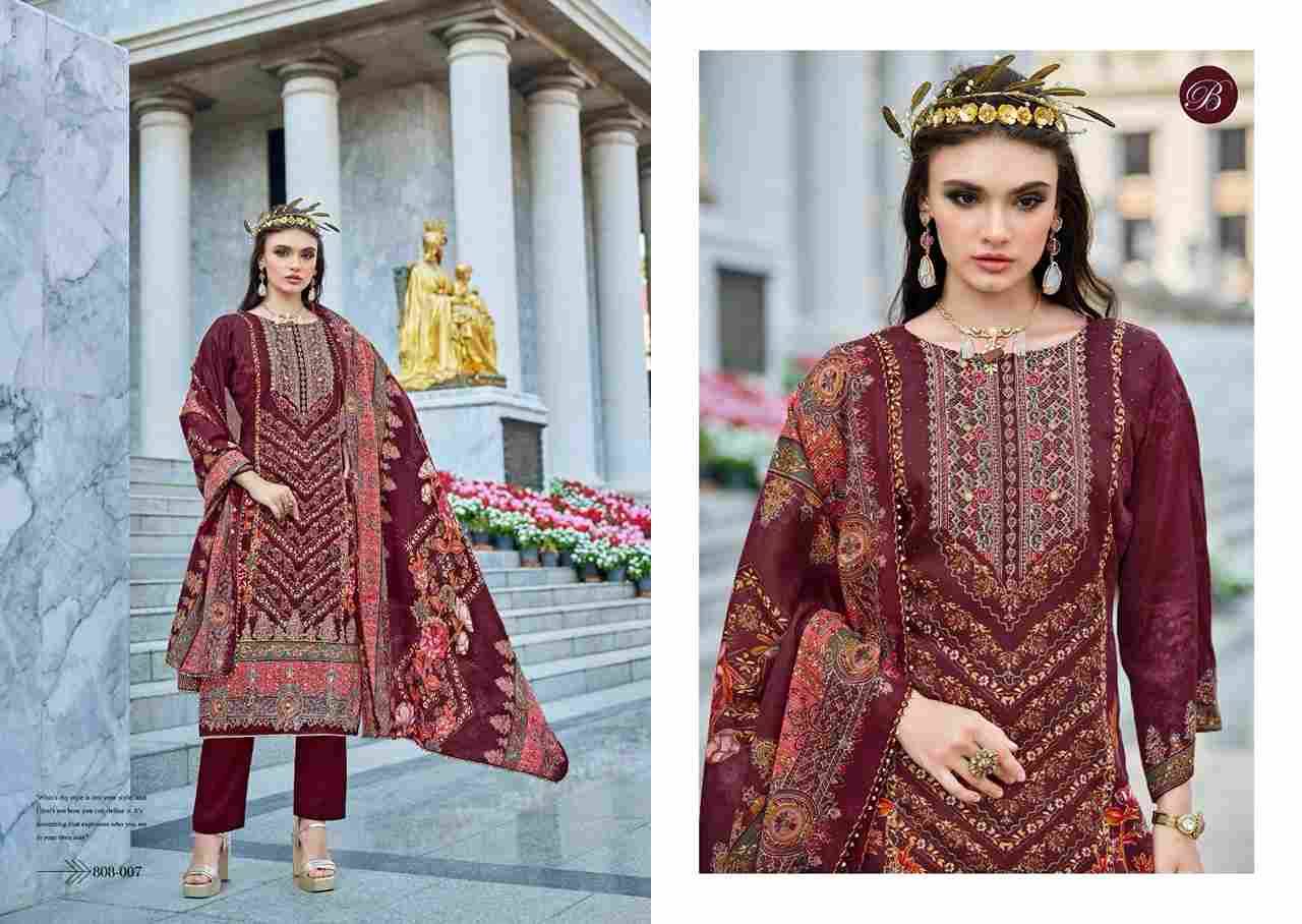 Dil-E-Nagma By Belliza 808-001 To 808-008 Series Beautiful Suits Colorful Stylish Fancy Casual Wear & Ethnic Wear Pure Jam Cotton Dresses At Wholesale Price