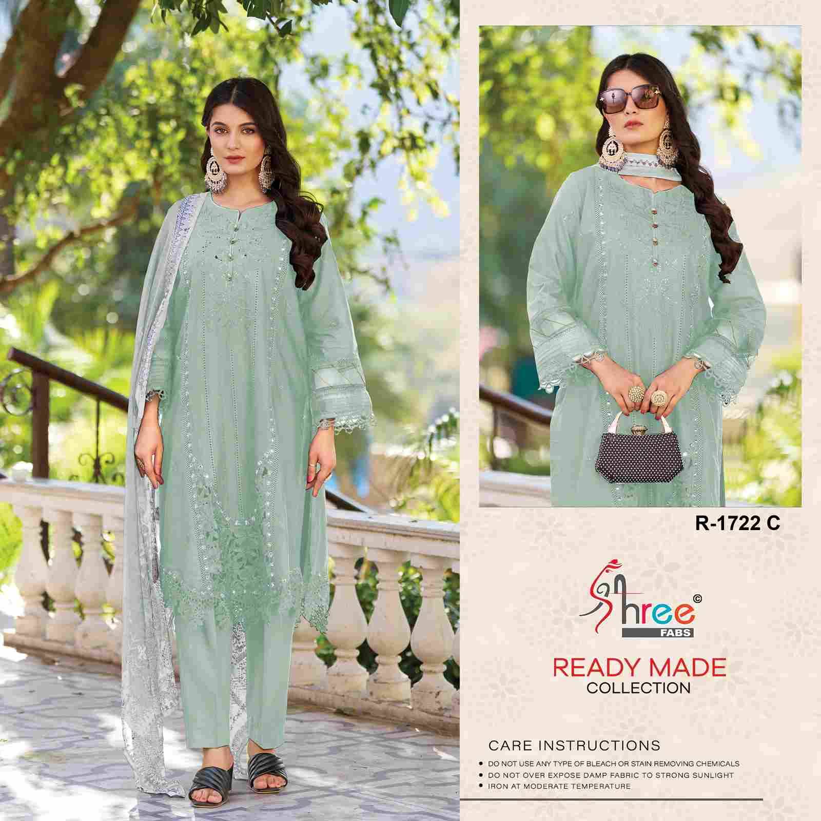 Shree Fabs Hit Design R-1722 Colours By Shree Fabs R-1722-A To R-1722-D Series Beautiful Stylish Suits Fancy Colorful Casual Wear & Ethnic Wear & Ready To Wear Cambric Cotton Dresses At Wholesale Price