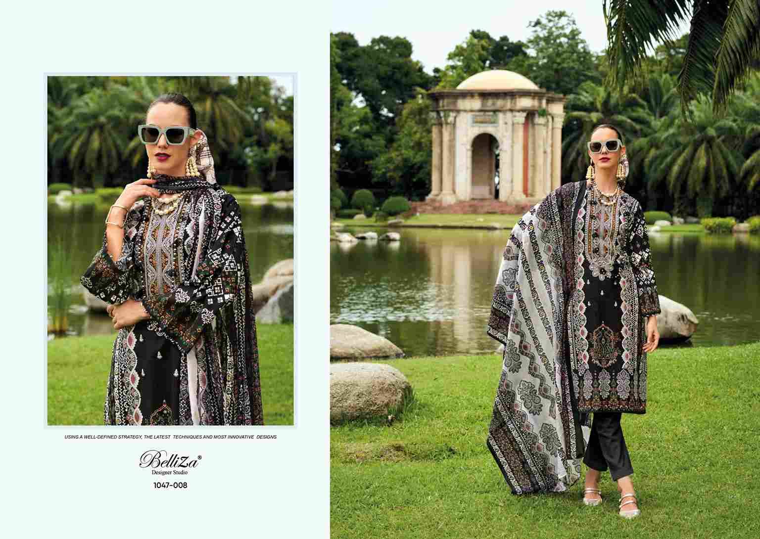 Naira Vol-108 By Belliza 1047-001 To 1047-008 Series Beautiful Festive Suits Stylish Fancy Colorful Casual Wear & Ethnic Wear Pure Cotton Print Dresses At Wholesale Price