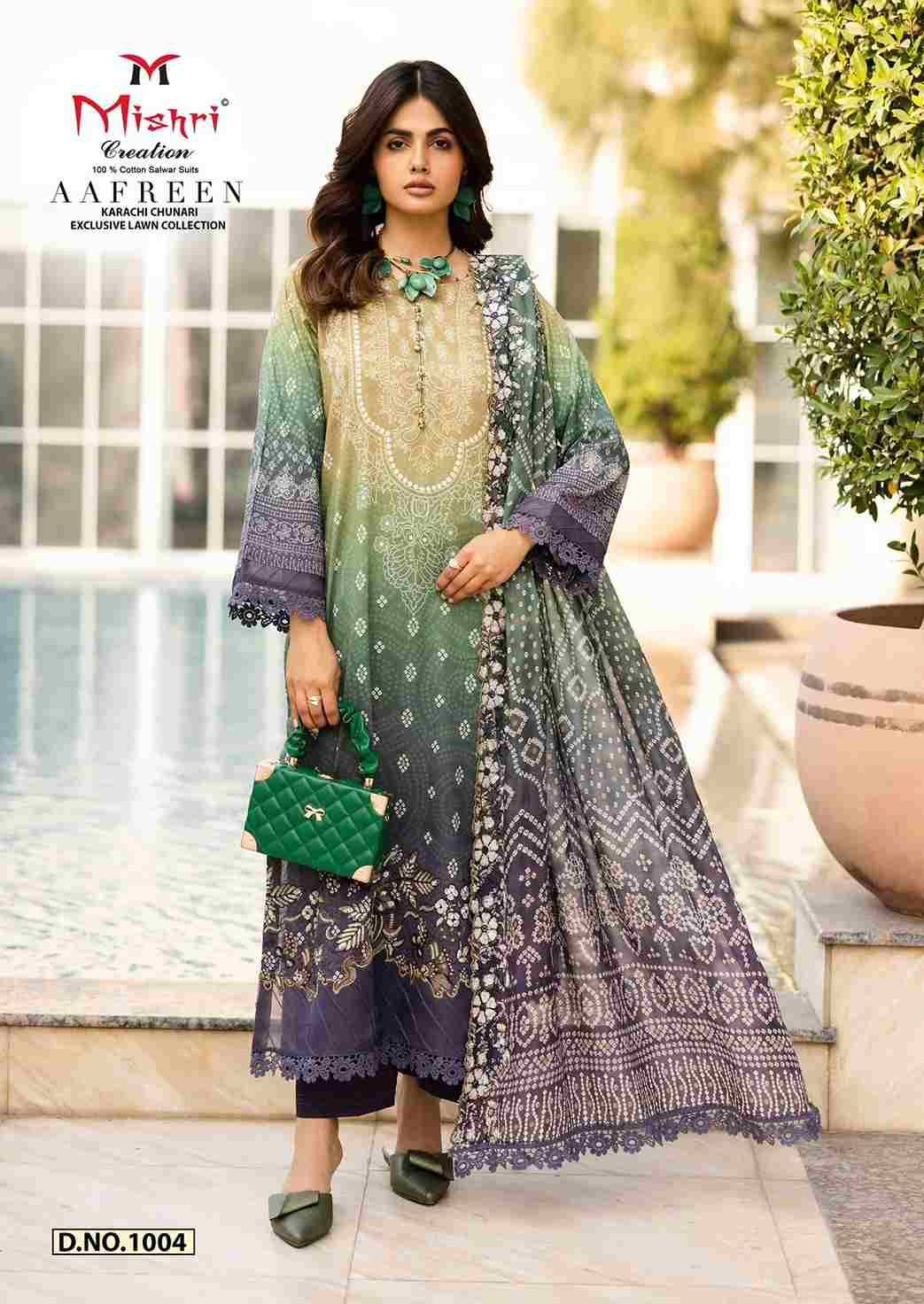 Aafreen By Mishri 1001 To 1006 Series Beautiful Suits Stylish Colorful Fancy Casual Wear & Ethnic Wear Lawn Cotton Print Dresses At Wholesale Price