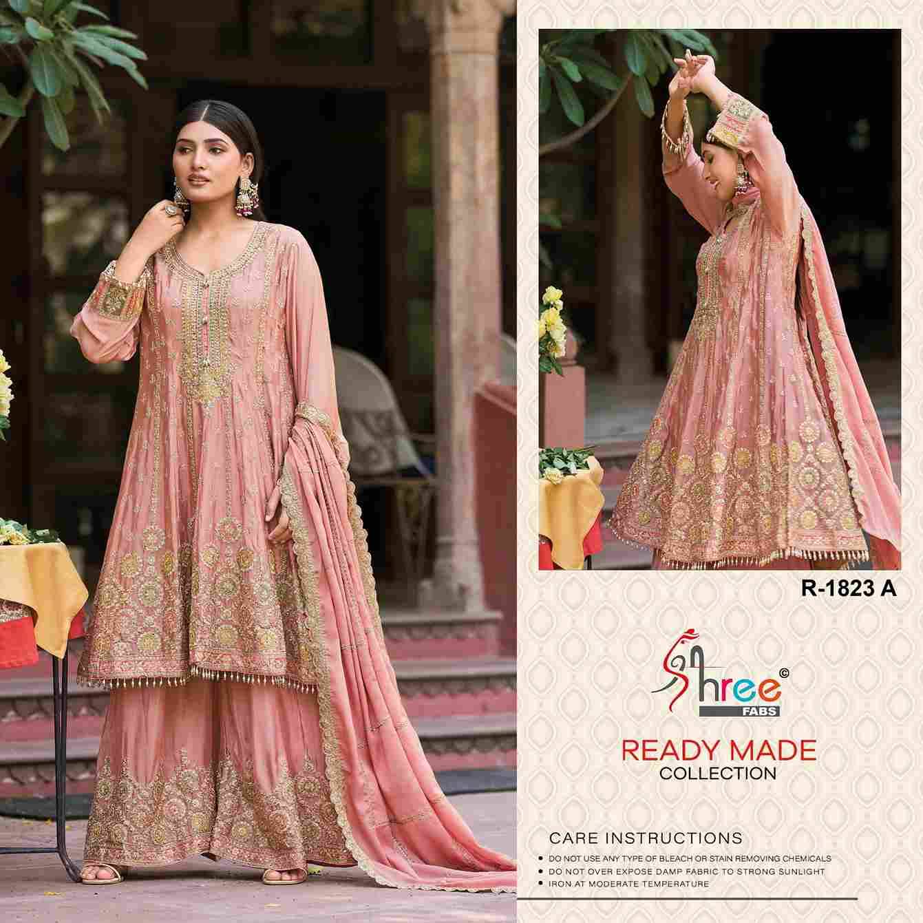 Shree Fabs Hit Design R-1823 Colours By Shree Fabs R-1823-A To R-1823-D Series Designer Pakistani Suits Collection Beautiful Stylish Fancy Colorful Party Wear & Occasional Wear Chinnon Dresses At Wholesale Price