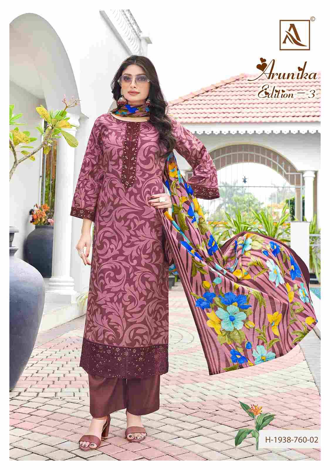 Arunika Vol-3 By Alok Suit 760-001 To 760-006 Series Beautiful Festive Suits Colorful Stylish Fancy Casual Wear & Ethnic Wear Pure Cambric Dresses At Wholesale Price