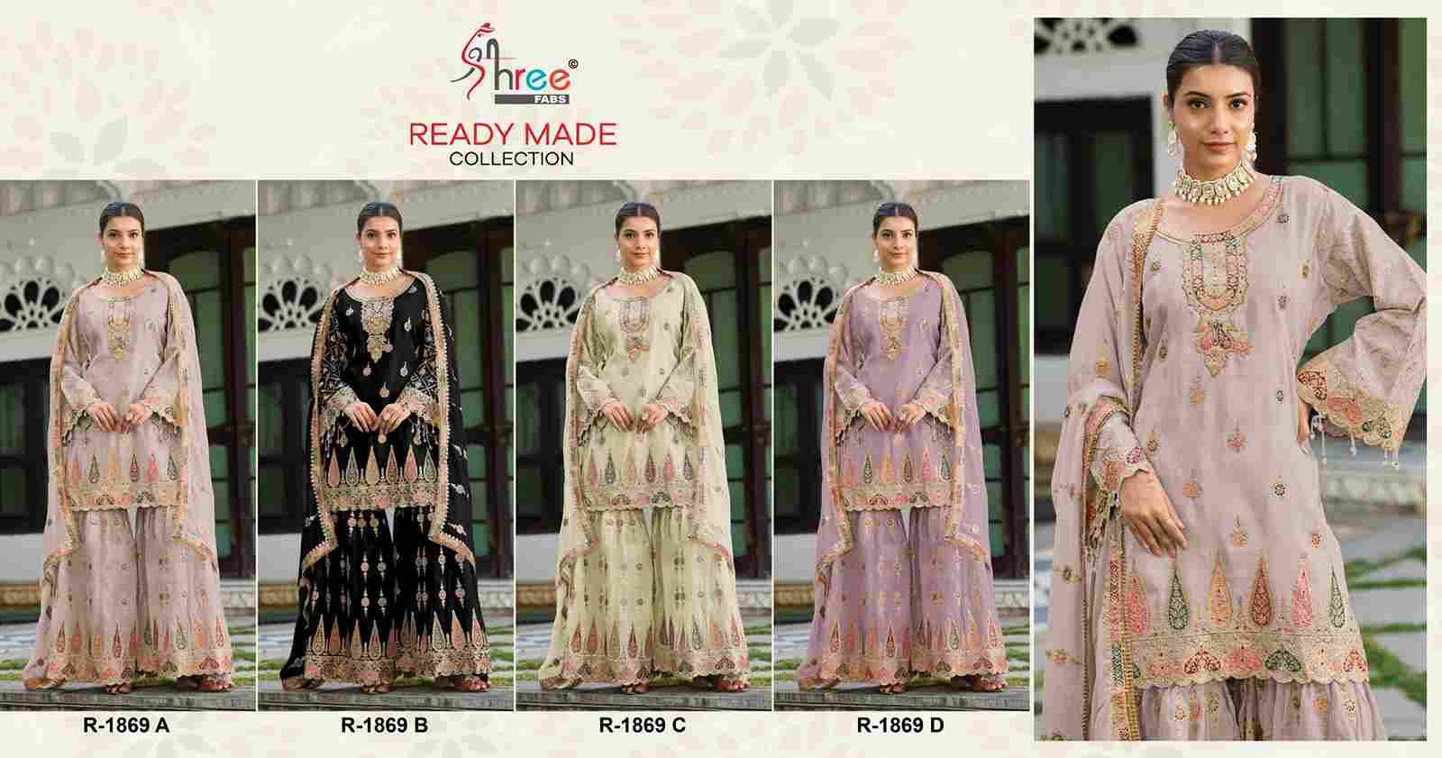 Shree Fabs Hit Design R-1869 Colours By Shree Fabs R-1869-A To R-1869-D Series Designer Pakistani Suits Collection Beautiful Stylish Fancy Colorful Party Wear & Occasional Wear Chinnon Dresses At Wholesale Price