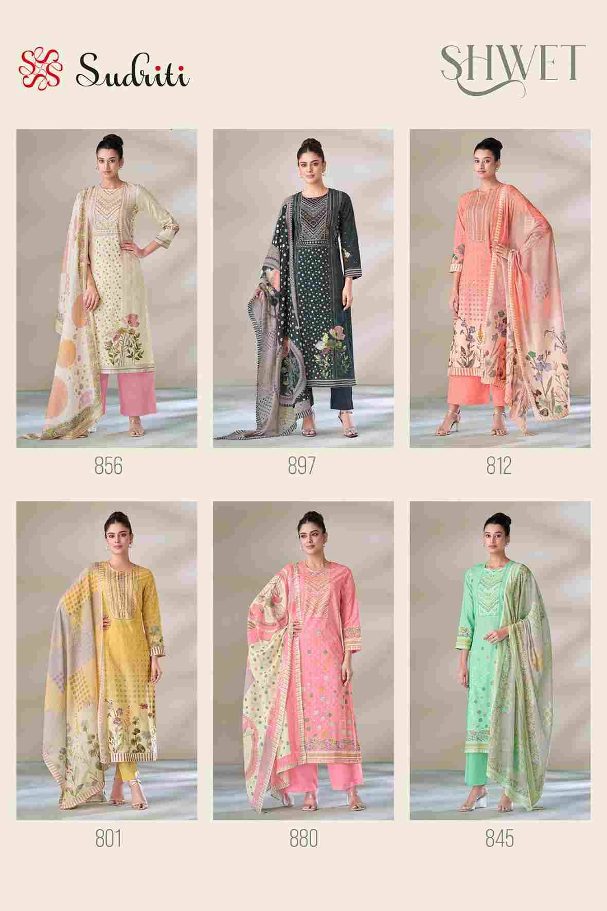 Shwet By Sudriti Beautiful Stylish Festive Suits Fancy Colorful Casual Wear & Ethnic Wear & Ready To Wear Cotton Lawn Print Dresses At Wholesale Price