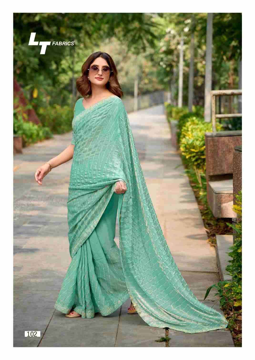 Primark By LT Fabrics 101 To 106 Series Indian Traditional Wear Collection Beautiful Stylish Fancy Colorful Party Wear & Occasional Wear Malai Silk Sarees At Wholesale Price