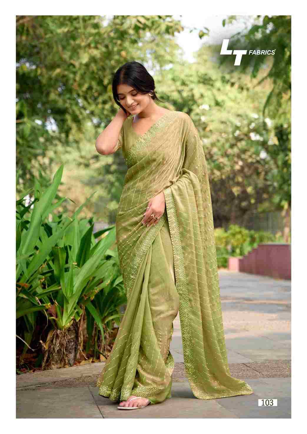 Primark By LT Fabrics 101 To 106 Series Indian Traditional Wear Collection Beautiful Stylish Fancy Colorful Party Wear & Occasional Wear Malai Silk Sarees At Wholesale Price