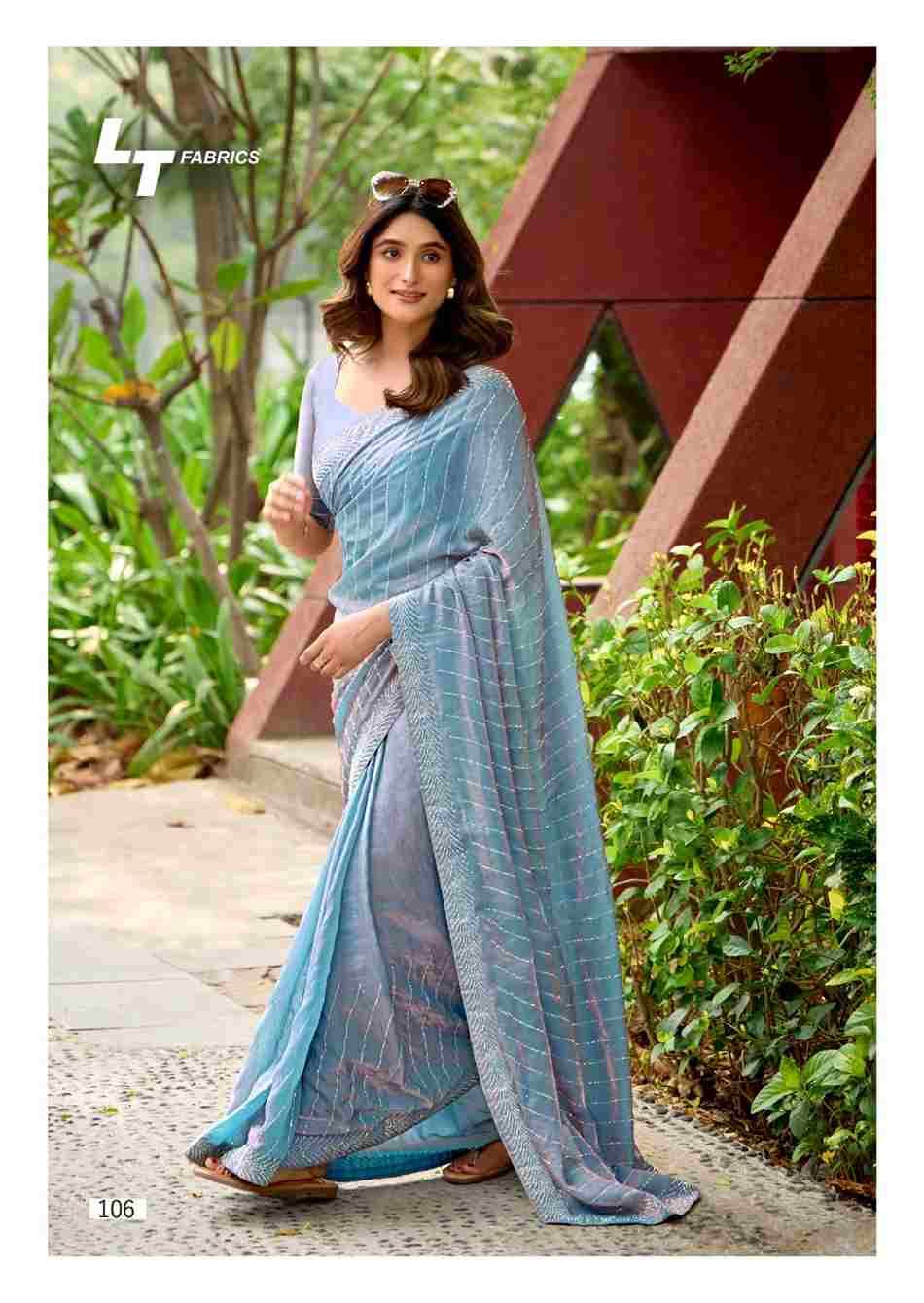 Primark By LT Fabrics 101 To 106 Series Indian Traditional Wear Collection Beautiful Stylish Fancy Colorful Party Wear & Occasional Wear Malai Silk Sarees At Wholesale Price