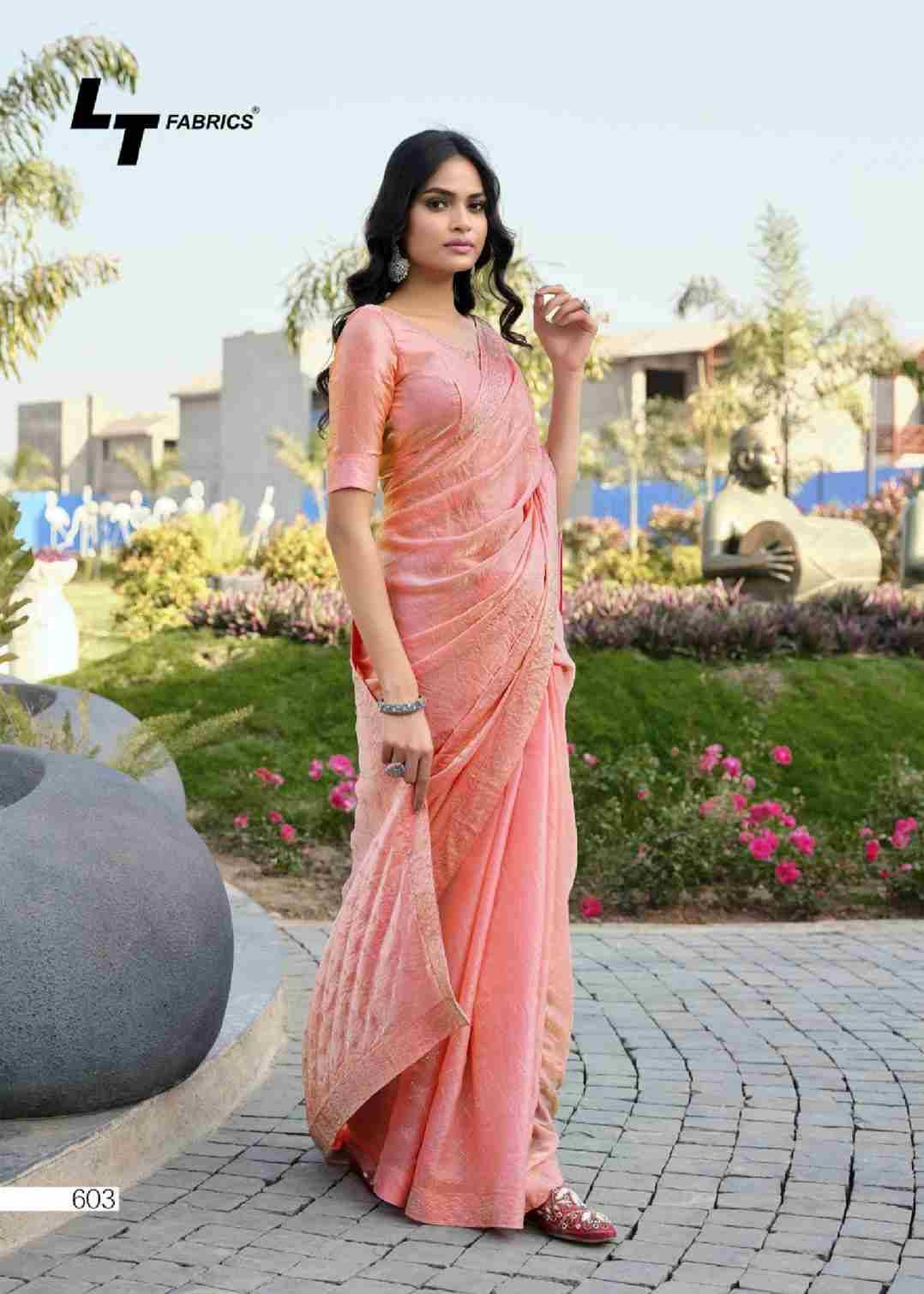 Primark Vol-6 By LT Fabrics 601 To 606 Series Indian Traditional Wear Collection Beautiful Stylish Fancy Colorful Party Wear & Occasional Wear Malai Silk Sarees At Wholesale Price