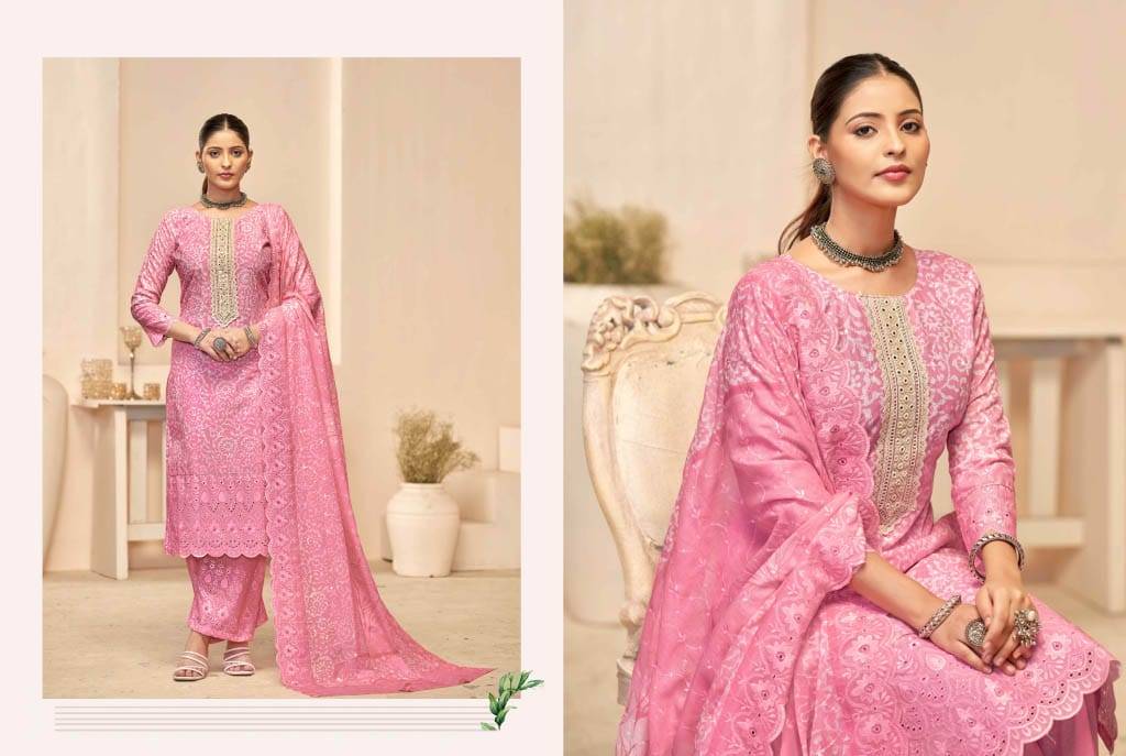 Sakshi By Kala Fashion 1001 To 1006 Series Festive Suits Beautiful Fancy Colorful Stylish Party Wear & Occasional Wear Cotton Dresses At Wholesale Price