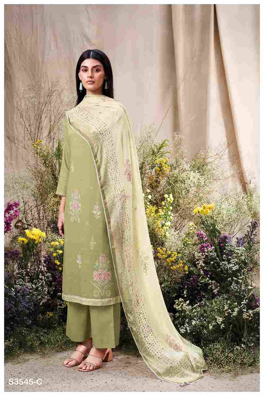 Alveen-3545 By Ganga Fashion 3545-A To 3545-D Series Beautiful Festive Suits Colorful Stylish Fancy Casual Wear & Ethnic Wear Cotton Dresses At Wholesale Price