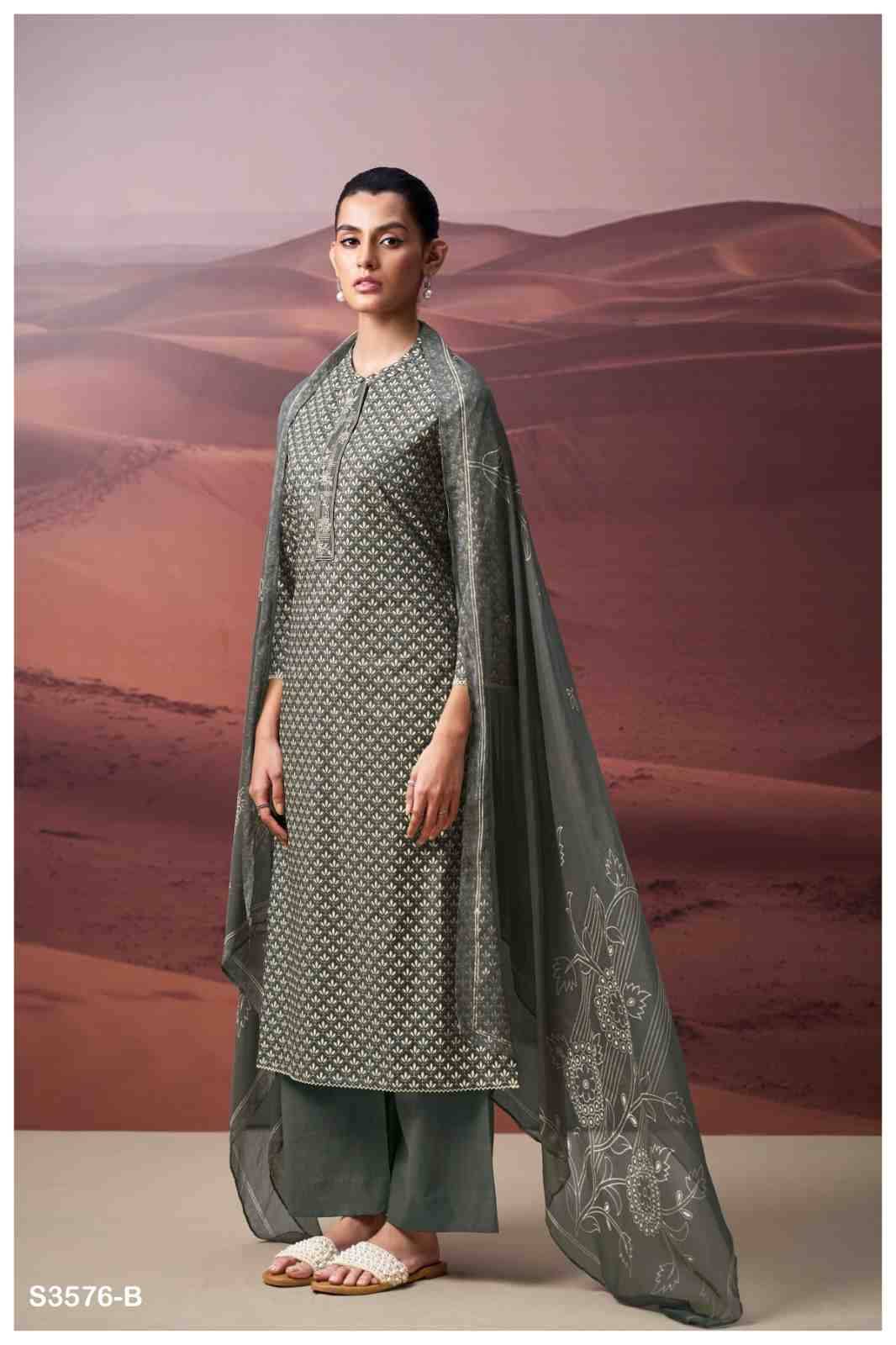Kairavi-3576 By Ganga Fashion 3576-A To 3576-D Series Beautiful Festive Suits Colorful Stylish Fancy Casual Wear & Ethnic Wear Cotton Dresses At Wholesale Price
