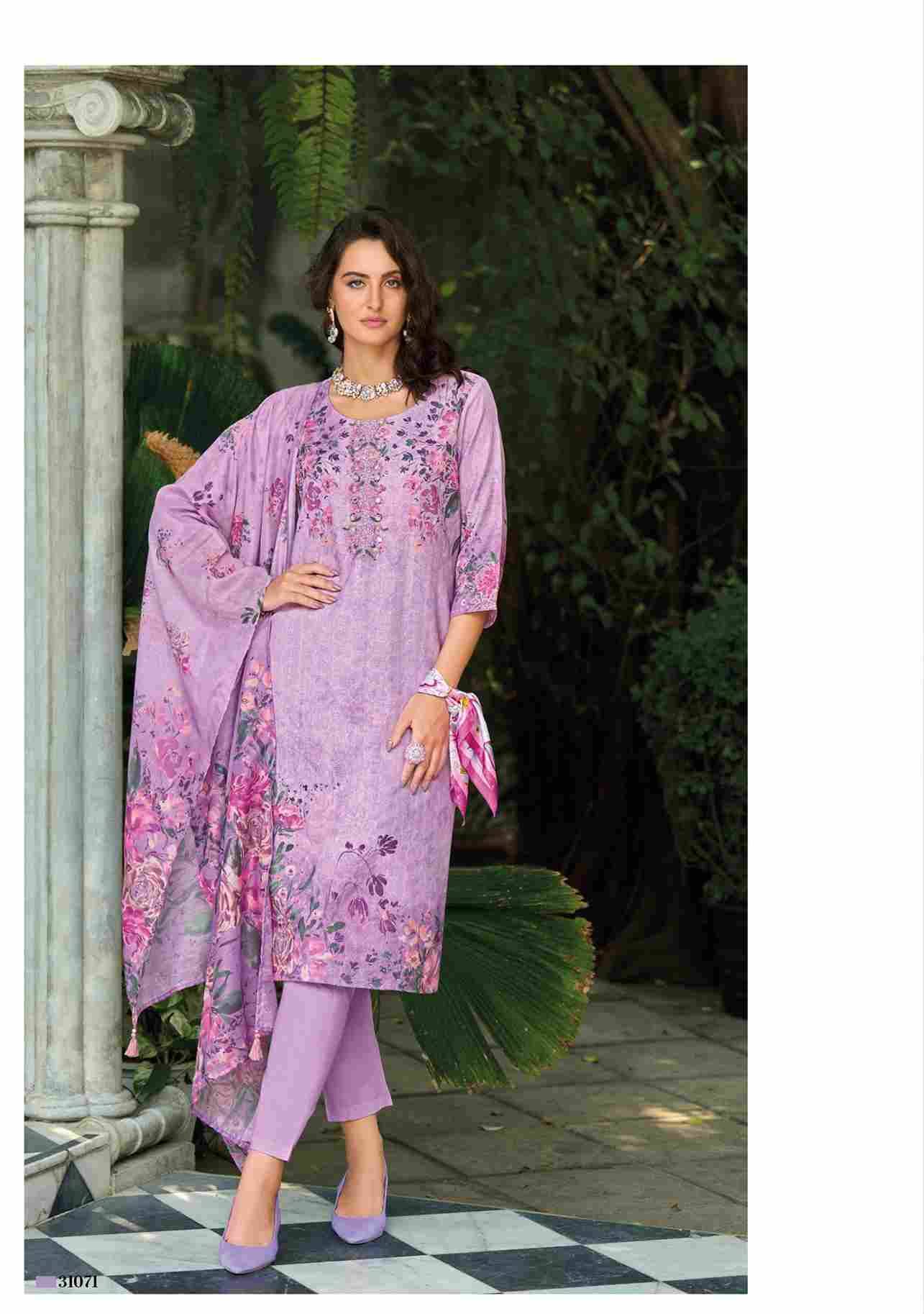 Summer Pastels Vol-2 By Lady Leela 31071 To 31076 Series Beautiful Festive Suits Colorful Stylish Fancy Casual Wear & Ethnic Wear Pure Linen With Work Dresses At Wholesale Price