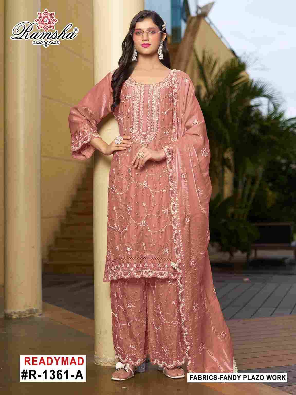 Ramsha 1361 Colours By Ramsha 1361-A To 1361-D Series Designer Pakistani Suits Beautiful Fancy Colorful Stylish Party Wear & Occasional Wear Fandy Embroidered Dresses At Wholesale Price