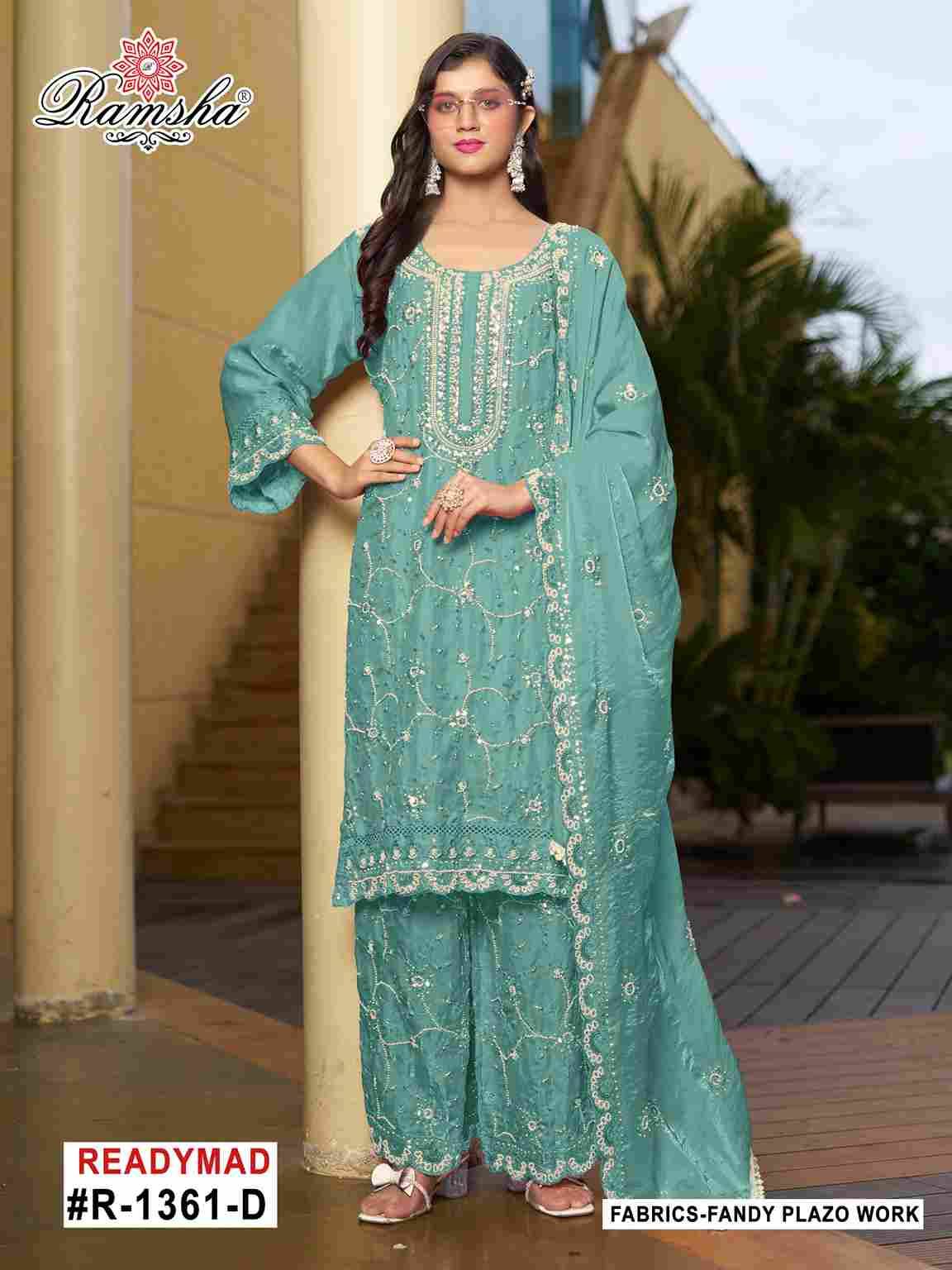 Ramsha 1361 Colours By Ramsha 1361-A To 1361-D Series Designer Pakistani Suits Beautiful Fancy Colorful Stylish Party Wear & Occasional Wear Fandy Embroidered Dresses At Wholesale Price