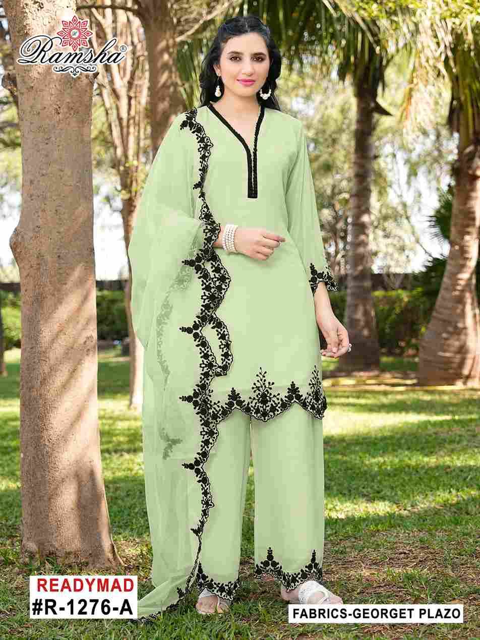 Ramsha 1276 Colours By Ramsha 1276-A To 1276-D Series Designer Pakistani Suits Beautiful Fancy Colorful Stylish Party Wear & Occasional Wear Georgette Embroidered Dresses At Wholesale Price