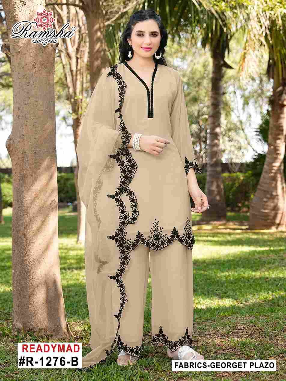 Ramsha 1276 Colours By Ramsha 1276-A To 1276-D Series Designer Pakistani Suits Beautiful Fancy Colorful Stylish Party Wear & Occasional Wear Georgette Embroidered Dresses At Wholesale Price