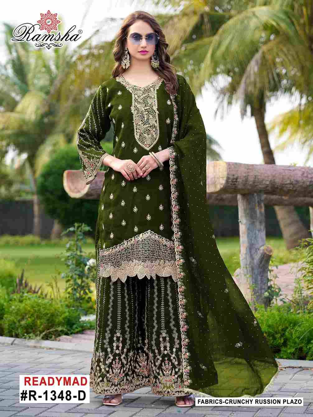 Ramsha 1348 Colours By Ramsha 1348-A To 1348-D Series Designer Pakistani Suits Beautiful Fancy Colorful Stylish Party Wear & Occasional Wear Crunchy Embroidered Dresses At Wholesale Price
