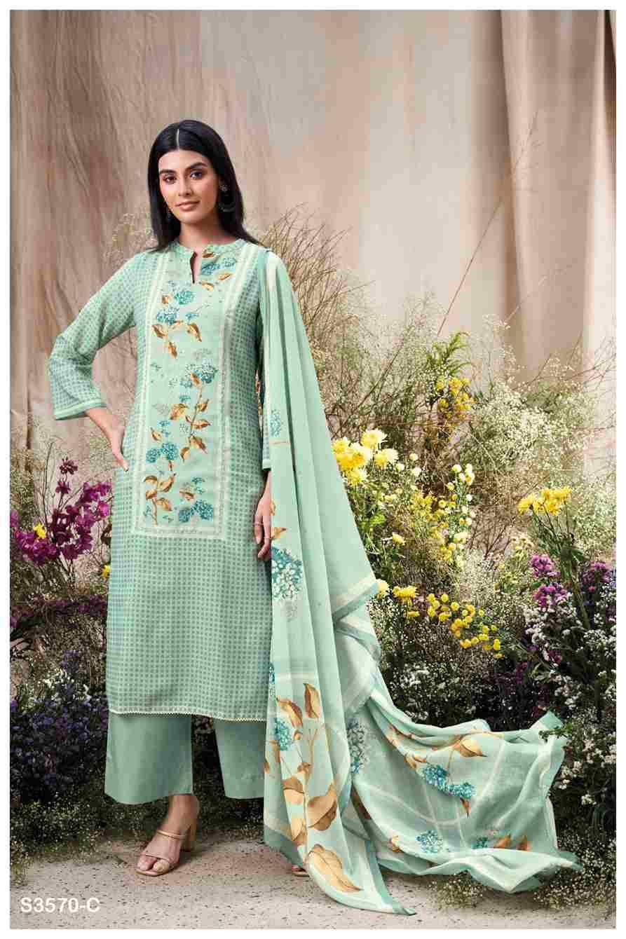 Francis-3570 By Ganga Fashion 3570-A To 3570-D Series Beautiful Festive Suits Colorful Stylish Fancy Casual Wear & Ethnic Wear Mal Cotton Dresses At Wholesale Price