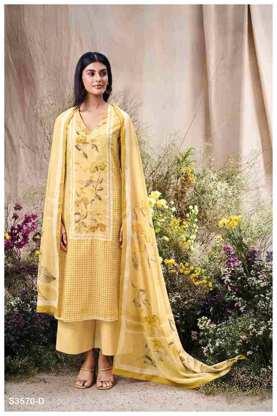Francis-3570 By Ganga Fashion 3570-A To 3570-D Series Beautiful Festive Suits Colorful Stylish Fancy Casual Wear & Ethnic Wear Mal Cotton Dresses At Wholesale Price
