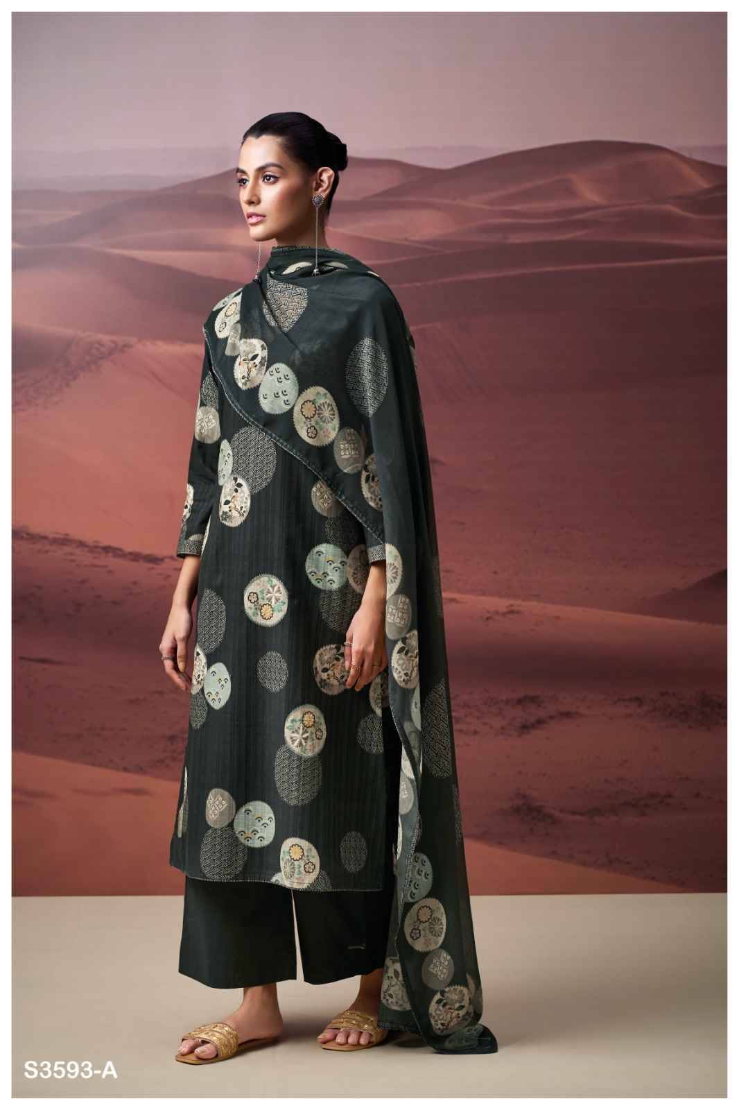 Prachiti-3593 By Ganga Fashion 3593-A To 3593-D Series Beautiful Festive Suits Colorful Stylish Fancy Casual Wear & Ethnic Wear Cotton Dresses At Wholesale Price