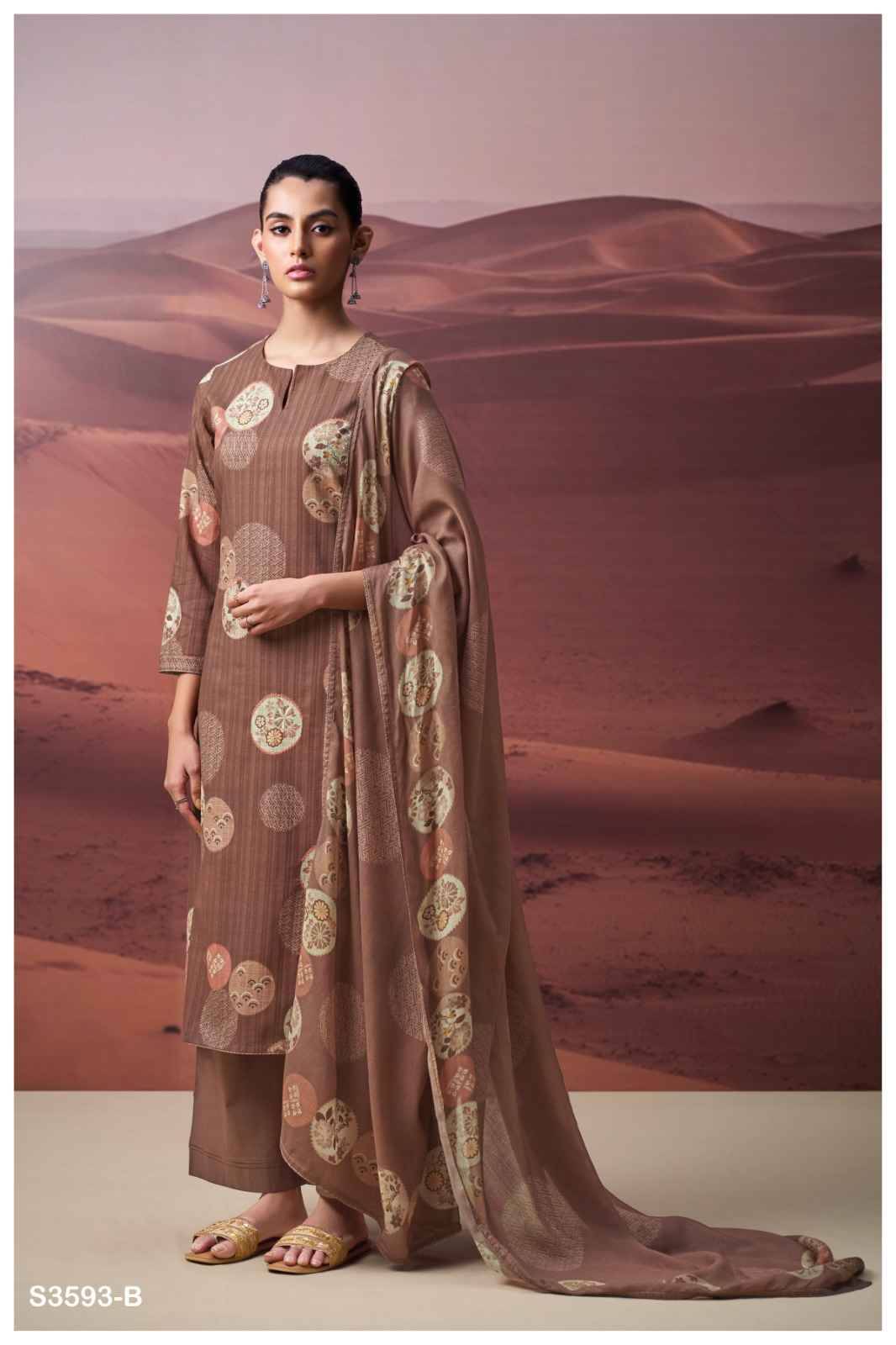 Prachiti-3593 By Ganga Fashion 3593-A To 3593-D Series Beautiful Festive Suits Colorful Stylish Fancy Casual Wear & Ethnic Wear Cotton Dresses At Wholesale Price