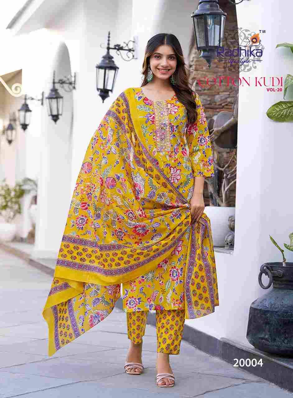 Cotton Kudi Vol-20 By Radhika Lifestyle 20001 To 20008 Series Beautiful Festive Suits Colorful Stylish Fancy Casual Wear & Ethnic Wear Cotton Print Dresses At Wholesale Price