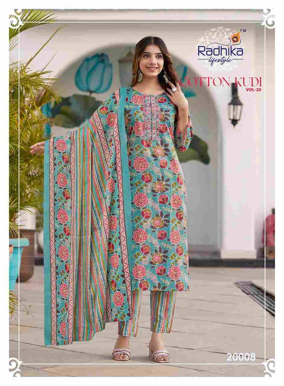 Cotton Kudi Vol-20 By Radhika Lifestyle 20001 To 20008 Series Beautiful Festive Suits Colorful Stylish Fancy Casual Wear & Ethnic Wear Cotton Print Dresses At Wholesale Price