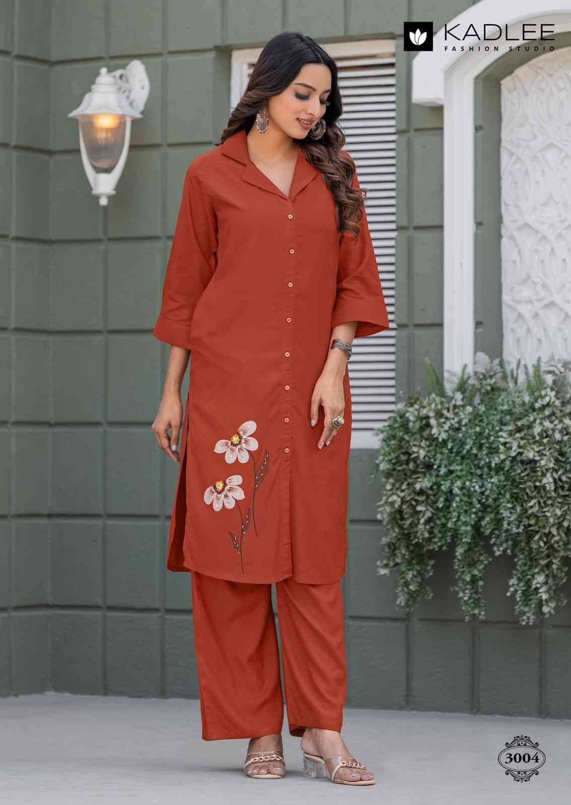 Niva By Kadlee 3001 To 3006 Series Designer Stylish Fancy Colorful Beautiful Party Wear & Ethnic Wear Collection Rayon Co-Ord At Wholesale Price