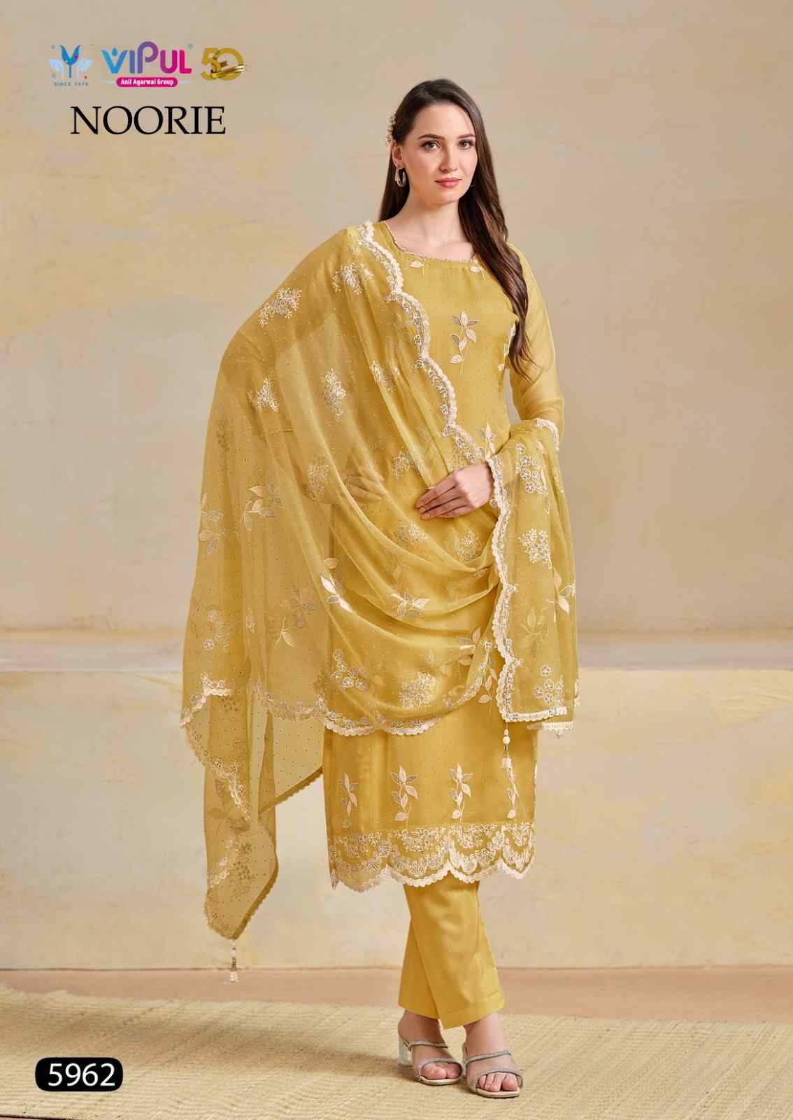 Noorie By Vipul Fashion 5961 To 5966 Series Designer Festive Suits Beautiful Fancy Stylish Colorful Party Wear & Occasional Wear Soft Organza Dresses At Wholesale Price