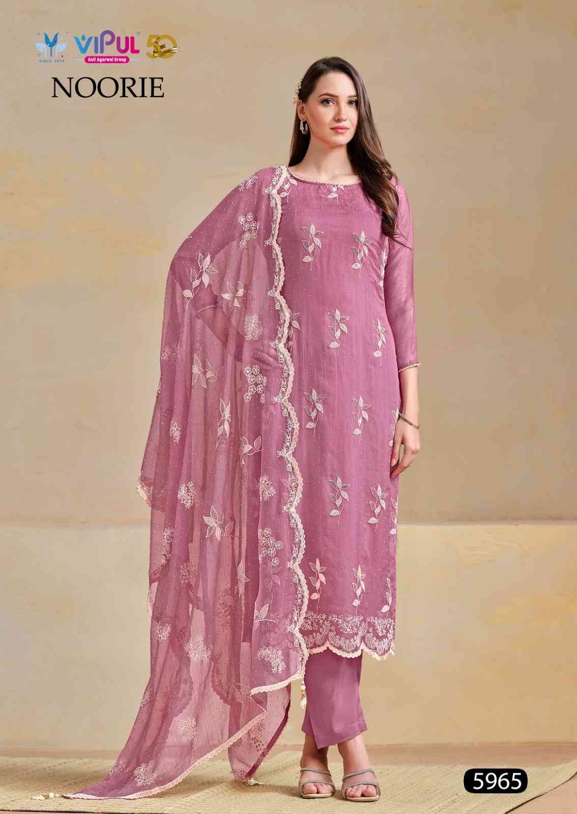Noorie By Vipul Fashion 5961 To 5966 Series Designer Festive Suits Beautiful Fancy Stylish Colorful Party Wear & Occasional Wear Soft Organza Dresses At Wholesale Price