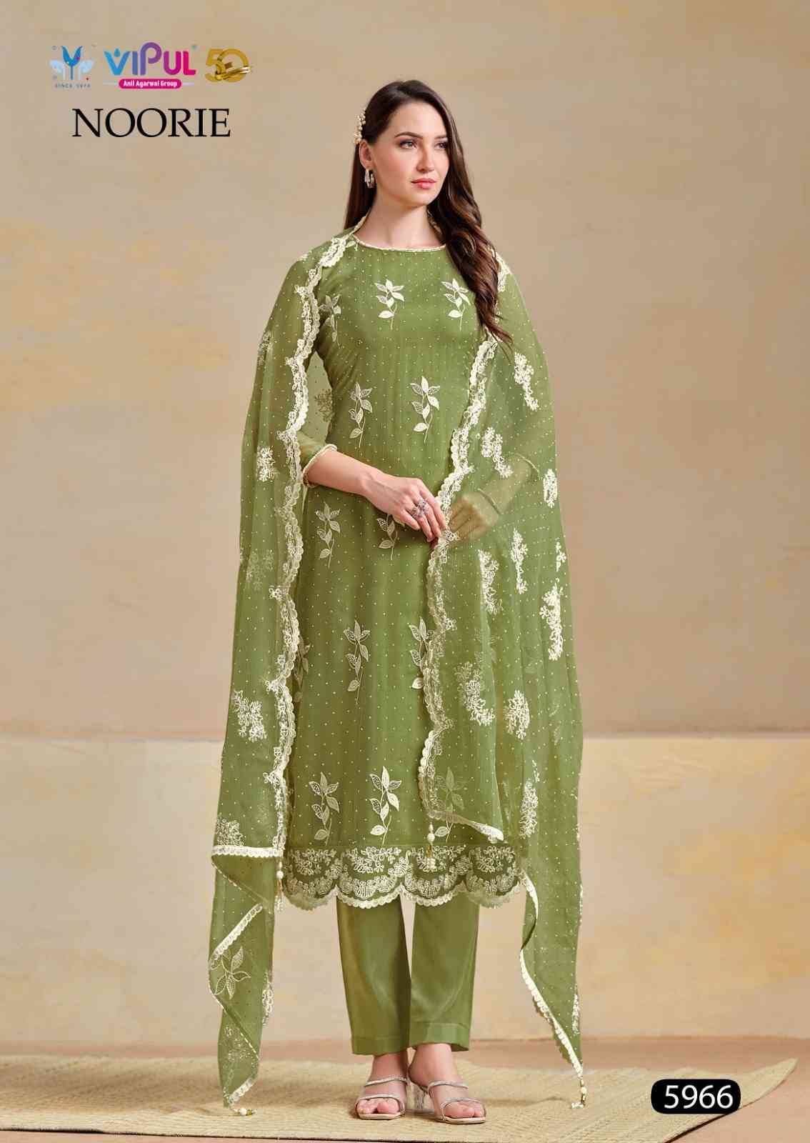Noorie By Vipul Fashion 5961 To 5966 Series Designer Festive Suits Beautiful Fancy Stylish Colorful Party Wear & Occasional Wear Soft Organza Dresses At Wholesale Price
