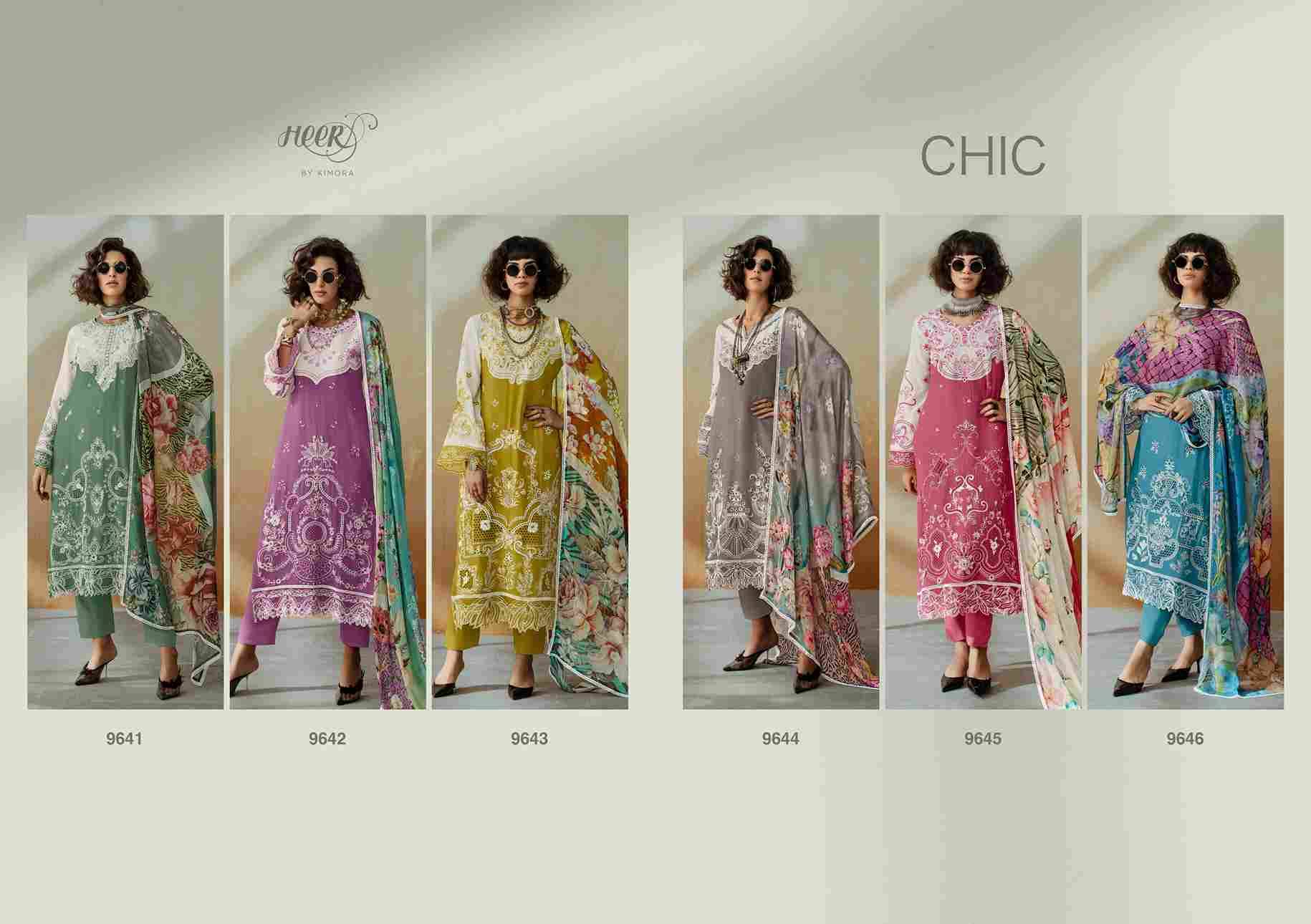 Chic By Kimora Fashion 9641 To 9646 Series Designer Festive Suits Collection Beautiful Stylish Fancy Colorful Party Wear & Occasional Wear Pure Muslin Dresses At Wholesale Price