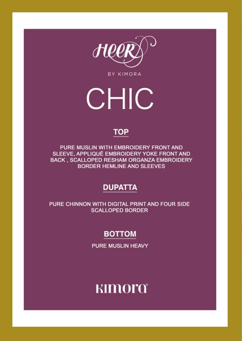 Chic By Kimora Fashion 9641 To 9646 Series Designer Festive Suits Collection Beautiful Stylish Fancy Colorful Party Wear & Occasional Wear Pure Muslin Dresses At Wholesale Price