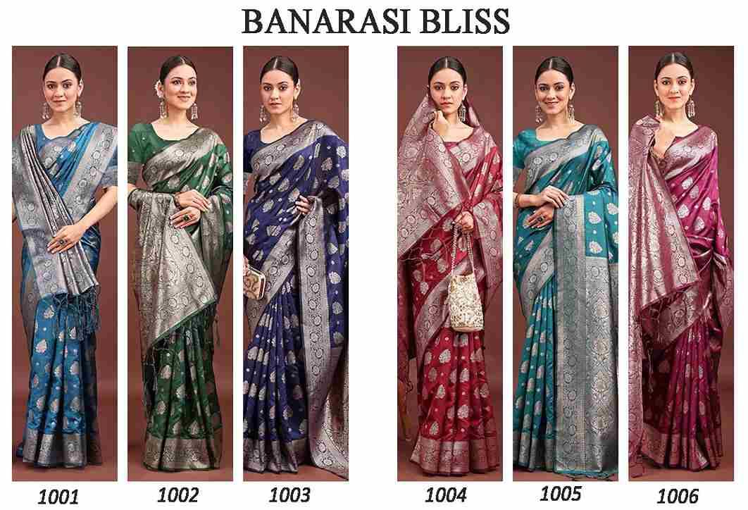 Banarasi Bliss By Fashid Wholesale 1001 To 1006 Series Indian Traditional Wear Collection Beautiful Stylish Fancy Colorful Party Wear & Occasional Wear Banarasi Silk Sarees At Wholesale Price