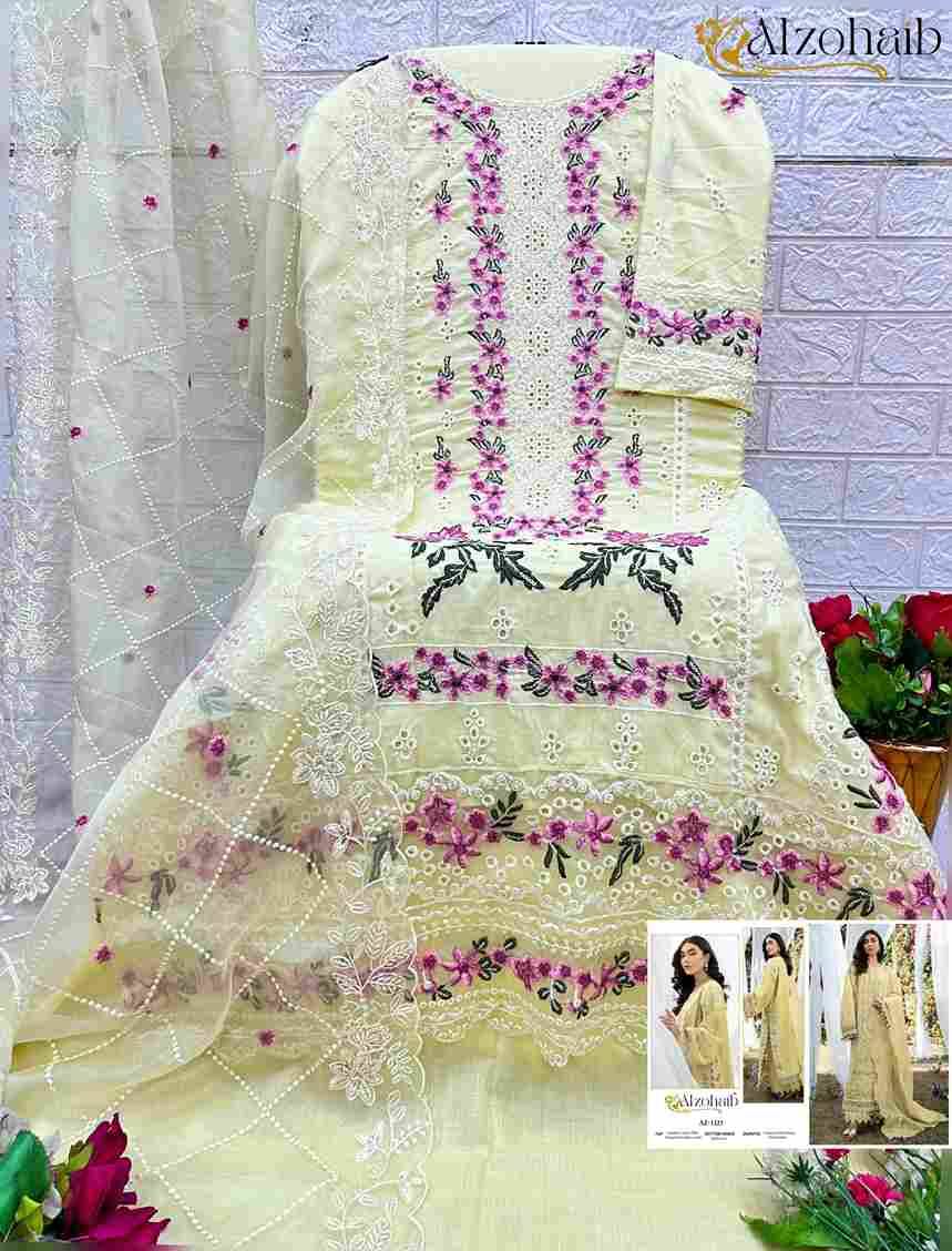 Alzohaib Hit Design 1223 By Alzohaib Beautiful Pakistani Suits Stylish Fancy Colorful Party Wear & Occasional Wear Cambric Cotton Print Dresses At Wholesale Price
