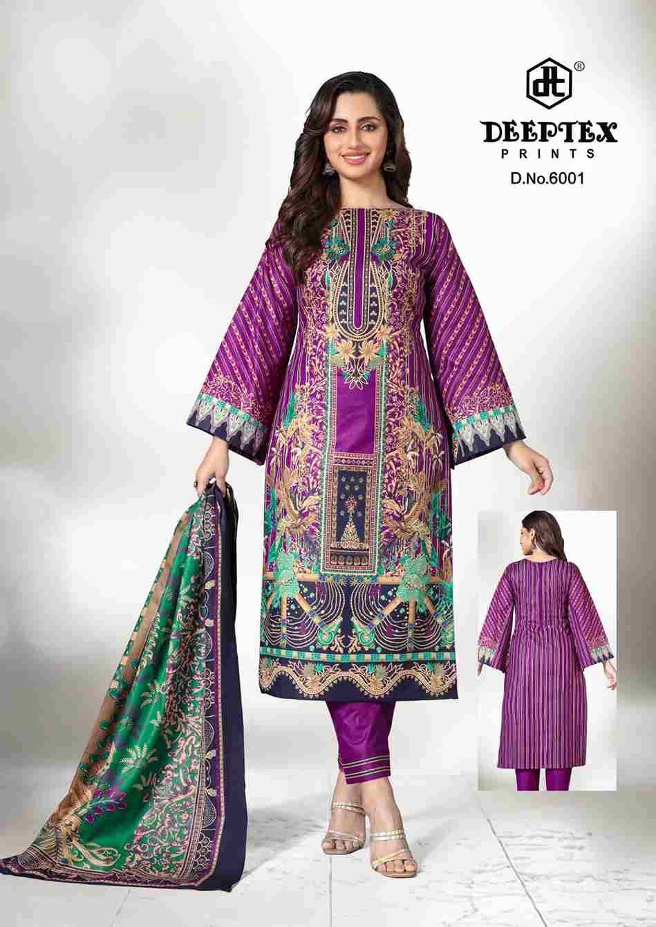 Roohi Zara Vol-6 By Deeptex Prints 6001 To 6008 Series Beautiful Stylish Festive Suits Fancy Colorful Casual Wear & Ethnic Wear & Ready To Wear Heavy Lawn Print Dresses At Wholesale Price