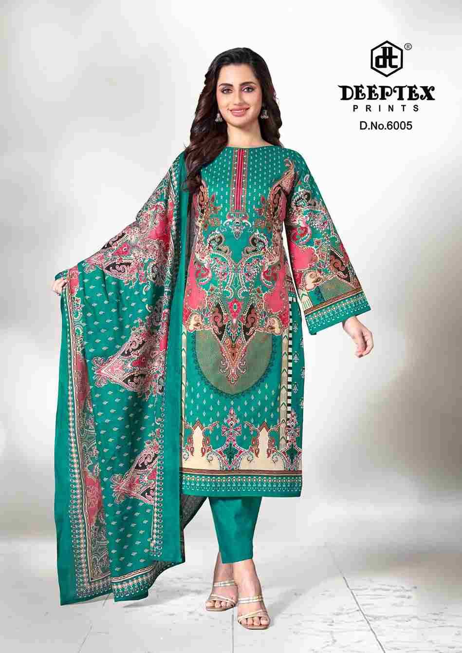 Roohi Zara Vol-6 By Deeptex Prints 6001 To 6008 Series Beautiful Stylish Festive Suits Fancy Colorful Casual Wear & Ethnic Wear & Ready To Wear Heavy Lawn Print Dresses At Wholesale Price