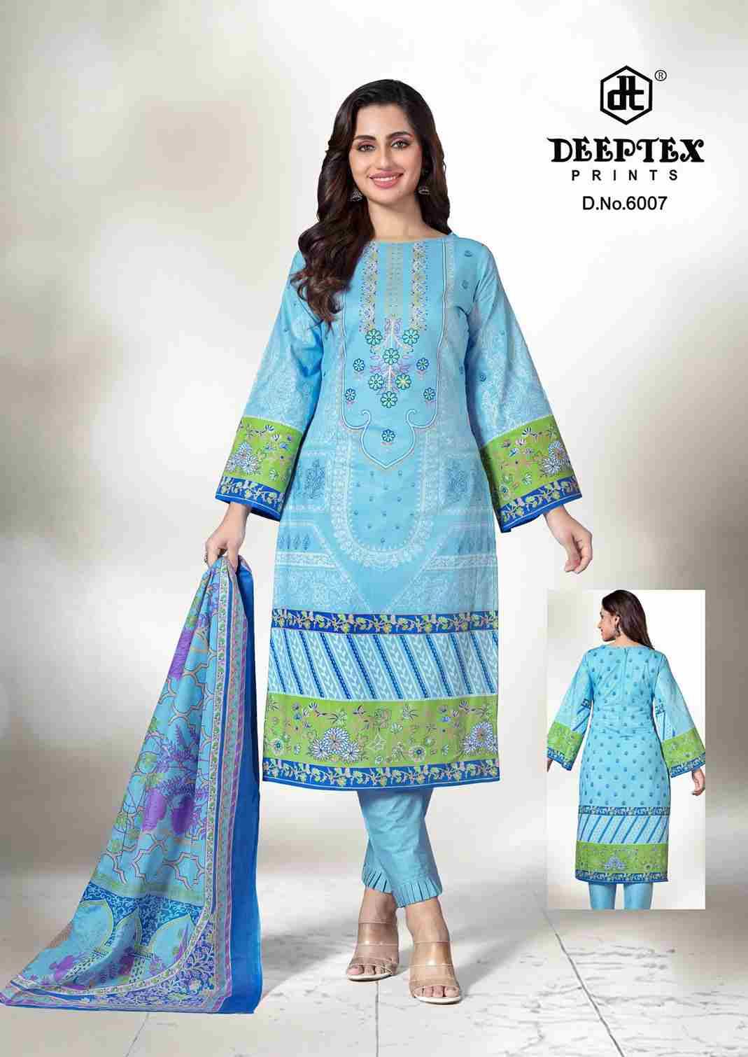 Roohi Zara Vol-6 By Deeptex Prints 6001 To 6008 Series Beautiful Stylish Festive Suits Fancy Colorful Casual Wear & Ethnic Wear & Ready To Wear Heavy Lawn Print Dresses At Wholesale Price