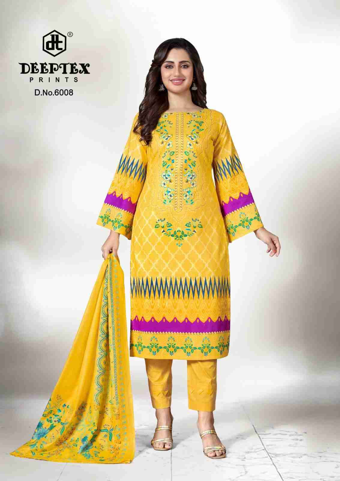 Roohi Zara Vol-6 By Deeptex Prints 6001 To 6008 Series Beautiful Stylish Festive Suits Fancy Colorful Casual Wear & Ethnic Wear & Ready To Wear Heavy Lawn Print Dresses At Wholesale Price