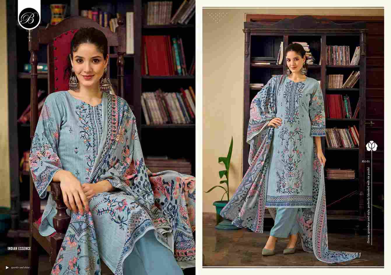 Chevron Vol-3 By Belliza 851-01 To 851-06 Series Beautiful Festive Suits Stylish Fancy Colorful Casual Wear & Ethnic Wear Pure Cotton Print Dresses At Wholesale Price