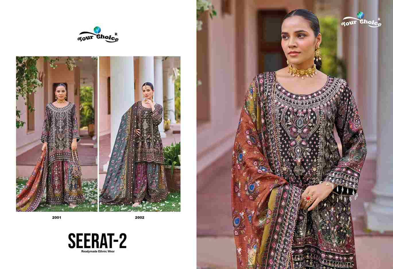 Seerat Vol-2 By Your Choice 2001 To 2002 Series Designer Sharara Suits Collection Beautiful Stylish Fancy Colorful Party Wear & Occasional Wear Chinnon Dresses At Wholesale Price